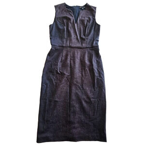 Brooks Brothers Dress Women's 2 NEW‎ Sheath Sleeveless Viscose Career Navy Blue